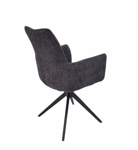 Armlehnstuhl MILENA - drehbar, Stoff, Anthrazit