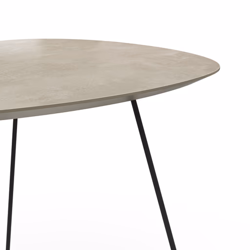 Ecktisch Fano - LBH ca. 59x50x50 cm, HPL Laminat, Grau