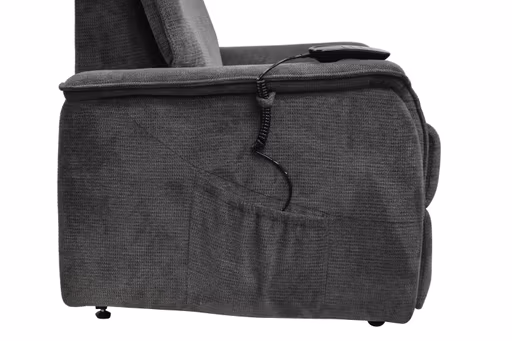 TV-Sessel MIKLAS - Aufstehhilfe, Relaxfunktion, Stoff, Grau
