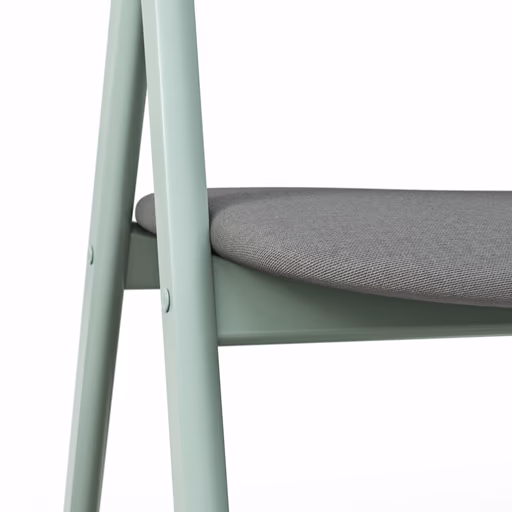 Armlehnstuhl Edge - Grau, Buche massiv, Salbei, lackiert