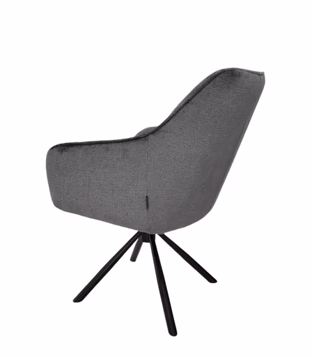 Armlehnstuhl MARLE - drehbar, Stoff, Anthrazit