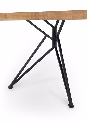 Esstisch - LB ca. 200x100 cm, Wildeiche massiv geölt, Schwarz