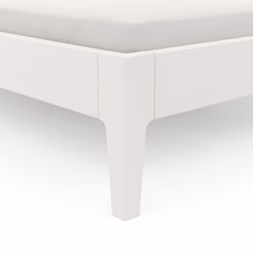 Bettgestell 1660 - Liegefläche ca. 140x200 cm, Kiefer massiv, Weiß