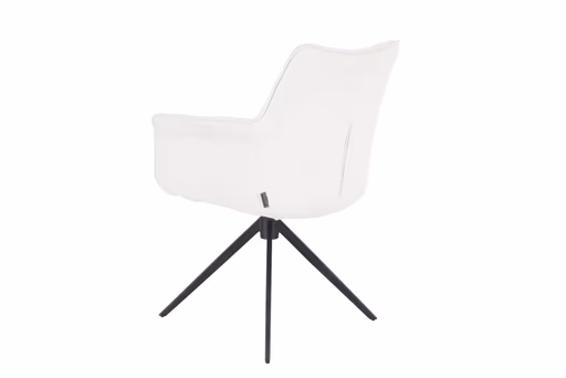 Armlehnstuhl MAIKE - drehbar, Stoff, Weiß