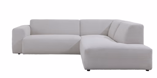 Ecksfoa Elementos - 1,5-Sitzer links mit Ecke rechts, Stoff, Weiß