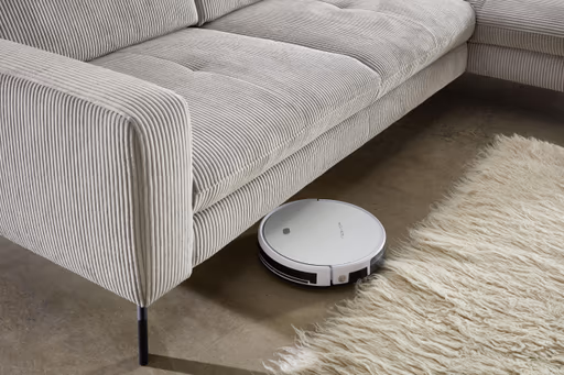 Ecksofa - 3-Sitzer mit Longchair rechts, Stoff, Grau