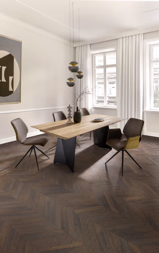 Armlehnstuhl Penthouse comfy - Drehbar, Kunstleder Dunkelbraun, Stoff, Pistazie