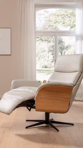 Relaxsessel Amila - Größe L, inkl. 4-motorischer Relaxfunktion und Aufstehhilfe, Leder, Silbergrau