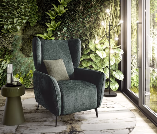 Beistelltisch - Ø/H ca. 30x47 cm, Grün