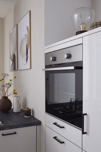 Winkelküche 51.170 GL 4 522, Muschelweiß