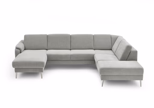 Wohnlandschaft - Longchair links mit 2,5-Sitzer und Ecke rechts