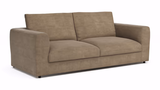 Sofa Stormy - 3-Sitzer, Stoff, Rauchbraun