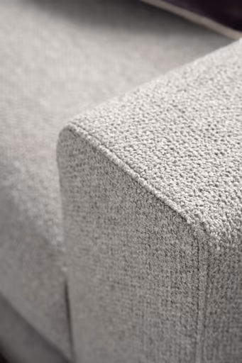 Ecksofa Cuneo - Longchair links, 2,5-Sitzer, Ecke rechts, Stoff, Hellgrau