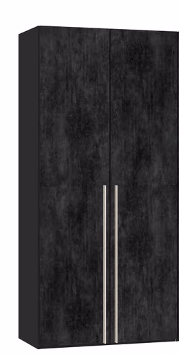 Drehtürenschrank JOIN IT- B ca. 101 cm., Schwarz, Graphit