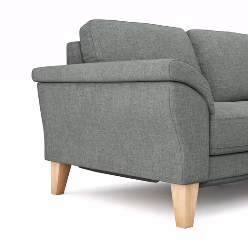 Ecksofa Rockport A - 2,5-Sitzer mit Ecke rechts inkl. Relaxfunktion (motorisch), Stoff, Grau