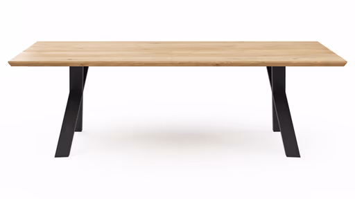 Esstisch Flore - LB ca. 240x120 cm, Wildeiche massiv, natur geölt