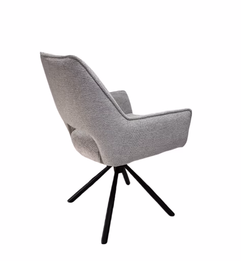 Armlehnstuhl MARESA - drehbar, Stoff, Silberfarben