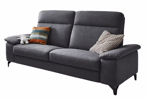 Sofa - 3-Sitzer, Stoff, Grau
