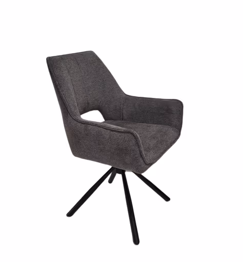 Armlehnstuhl MARESA - drehbar, Stoff, Anthrazit