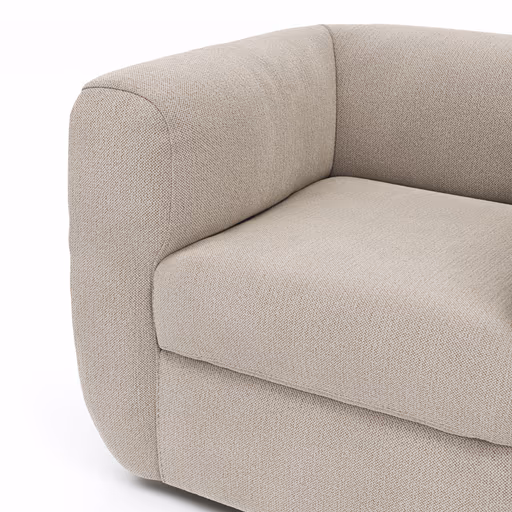 Sessel Stormy - drehbar, Stoff, Creme