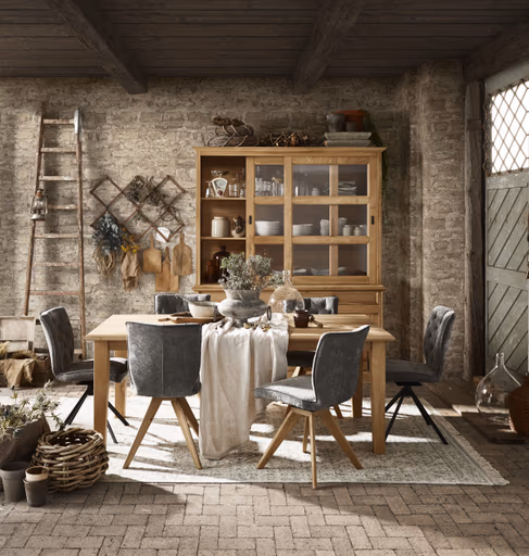 Esstisch Louisiana - LB ca. 220x100 cm, Wildeiche teilmassiv, geölt