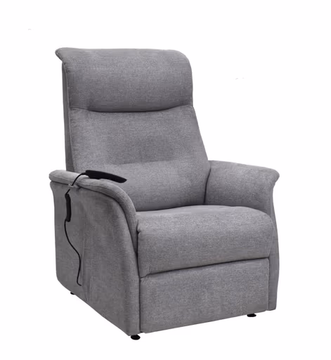 TV-Sessel MARCIO - Aufstehhilfe, Relaxfunktion, Stoff, Hellgrau