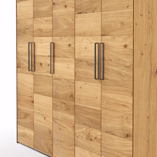 Drehtürenschrank Colorado - B ca. 256 cm, Wildeichefurnier natur