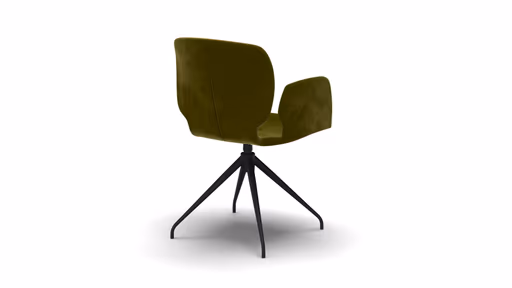 Armlehnstuhl Saltino - drehbar, Stoff, Schlammgrün