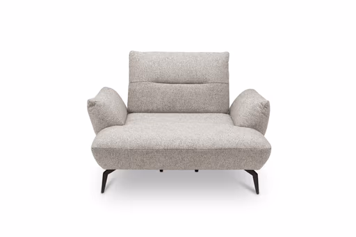 Sessel PAYTON - Loveseat, Stoff, Silbergrau
