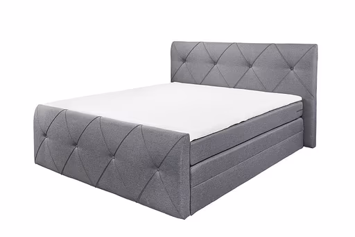 Boxspringbett- Liegefläche ca. 180x200 cm, Stoff Anthrazit