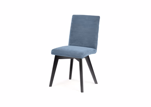 Stuhl SITTING TOGETHER_A- Stoff, Blau, Buche, Schwarz