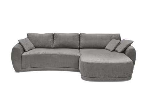 Ecksofa JOSUA - 3-Sitzer, Ecke rechts, Stoff, Dunkelgrau