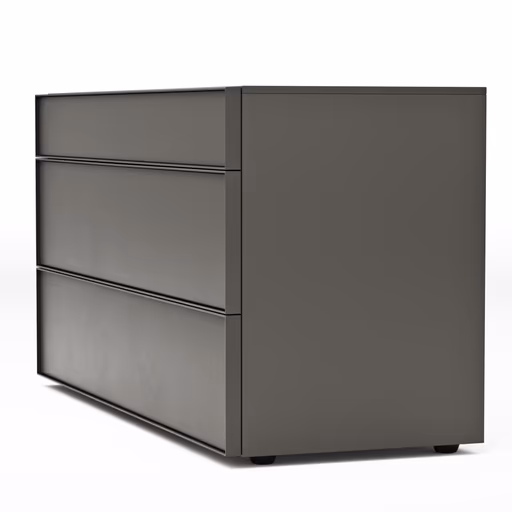 Kommode Loretto - BHT ca. 135x70x53 cm, Lack matt, Anthrazit