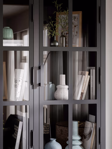 Buffetschrank Litchfield Metal - Graphit, Non-Antique / Metal, Black