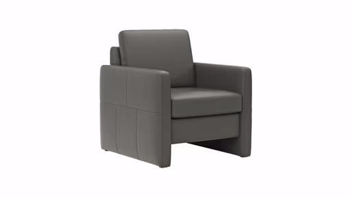 Sessel Arima - Leder, Anthrazit