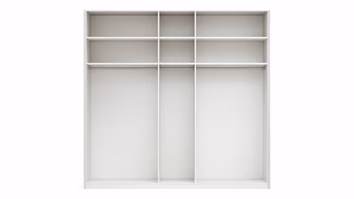 Drehtürenschrank Viana - B ca. 254 cm, Lack, Weiß, Riffholz, Wildeiche