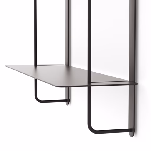 Wandregal Dagny - BHT ca. 60x146x18 cm, Metall, Schwarz