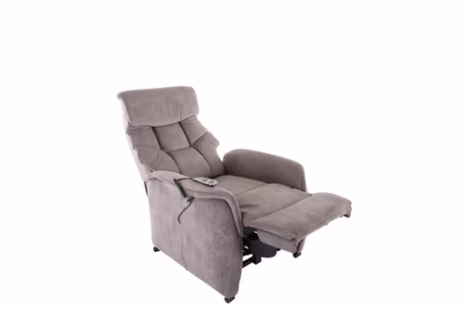 TV-Sessel - Aufstehhilfe, Relaxfunktion, Kopfteilverstellung, Stoff, Grau