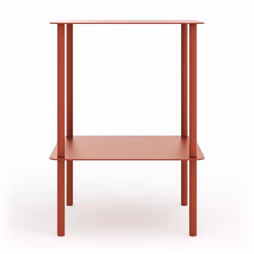 Beistelltisch Dagny - BHT ca. 40x55x40 cm, Quadratisch, Metall, Camparirot