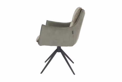 Armlehnstuhl MANDY - drehbar, Stoff, Grün
