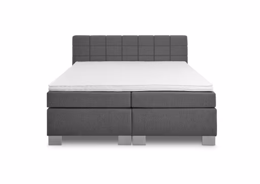 Boxspringbett HAIKOS- Liegefläche ca. 180x200 cm, Stoff, Anthrazit, Bonell/Bonell
