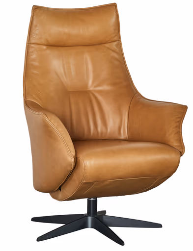 Relaxsessel Girona - inklusive Relaxfunktion, Leder, Cognac