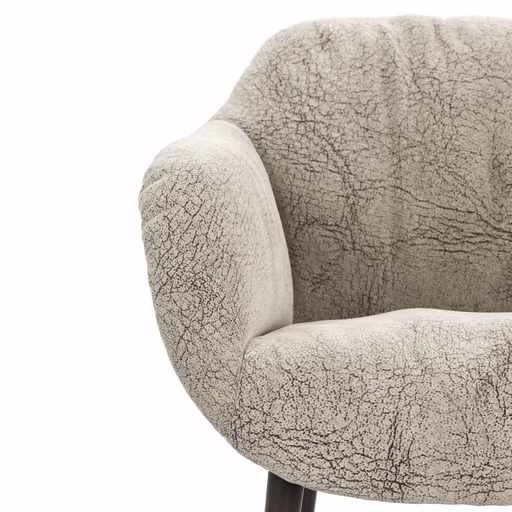 Sessel Sevano - Leder, Offwhite