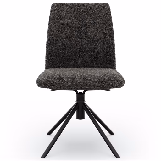 Stuhl Sedana - drehbar, Stoff, Dunkelgrau