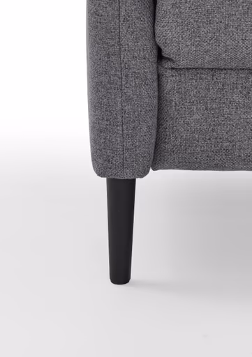 Ecksofa - 3-Sitzer mit Ecke rechts, Stoff, Grau