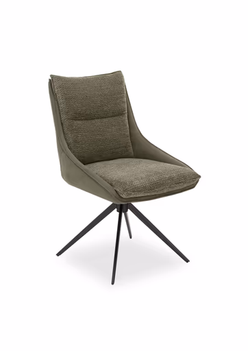 Stuhl MANDY - drehbar, Stoff, Grün