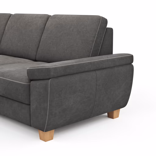 Ecksofa Sommerville - Ecke links mit 2,5-Sitzer, inkl. Schlaffunktion, Relaxfunktion (manuell), Stoff, Anthrazit
