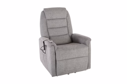TV-Sessel MYRON - Relaxfunktion, Aufstehhilfe, Stoff, Grau
