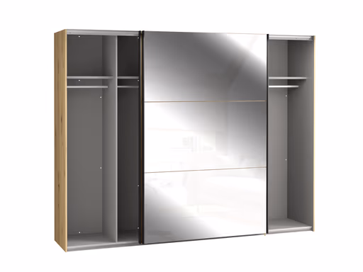 Schwebetürenschrank FARIDA - B. ca. 270 cm, Eiche Dekor