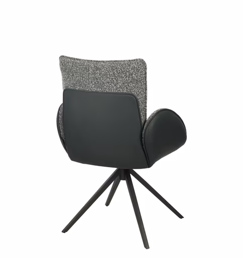 Armlehnstuhl MAURA - drehbar, Stoff, Anthrazit